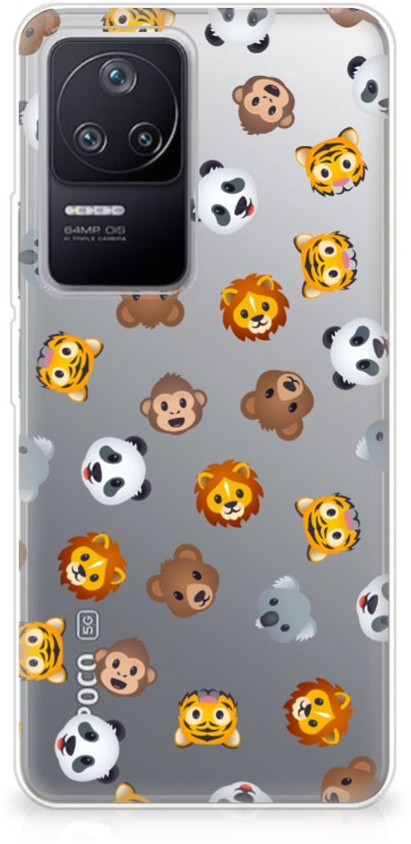TPU bumper voor Xiaomi Poco F4 Dieren Emojis