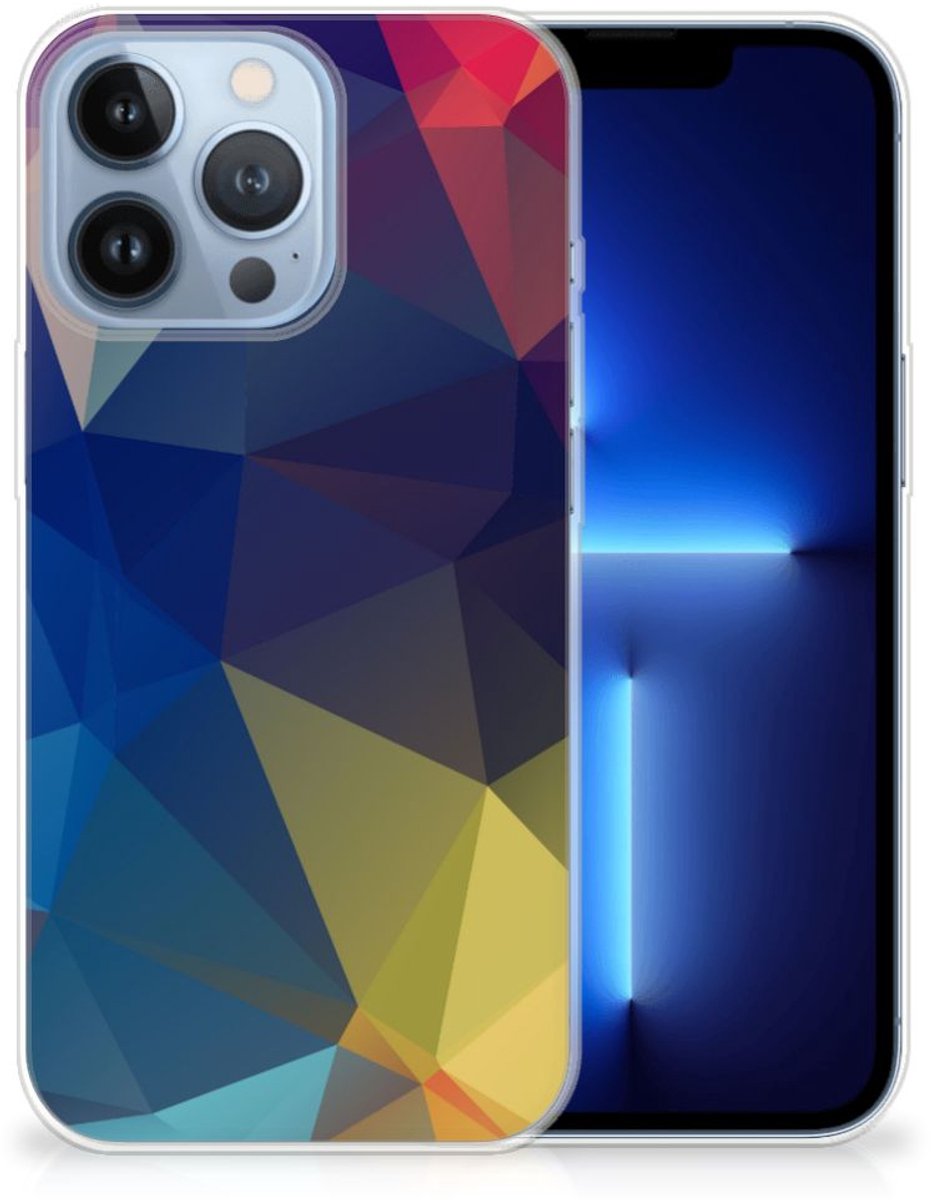Apple iPhone 13 Pro TPU Hoesje Polygon Dark