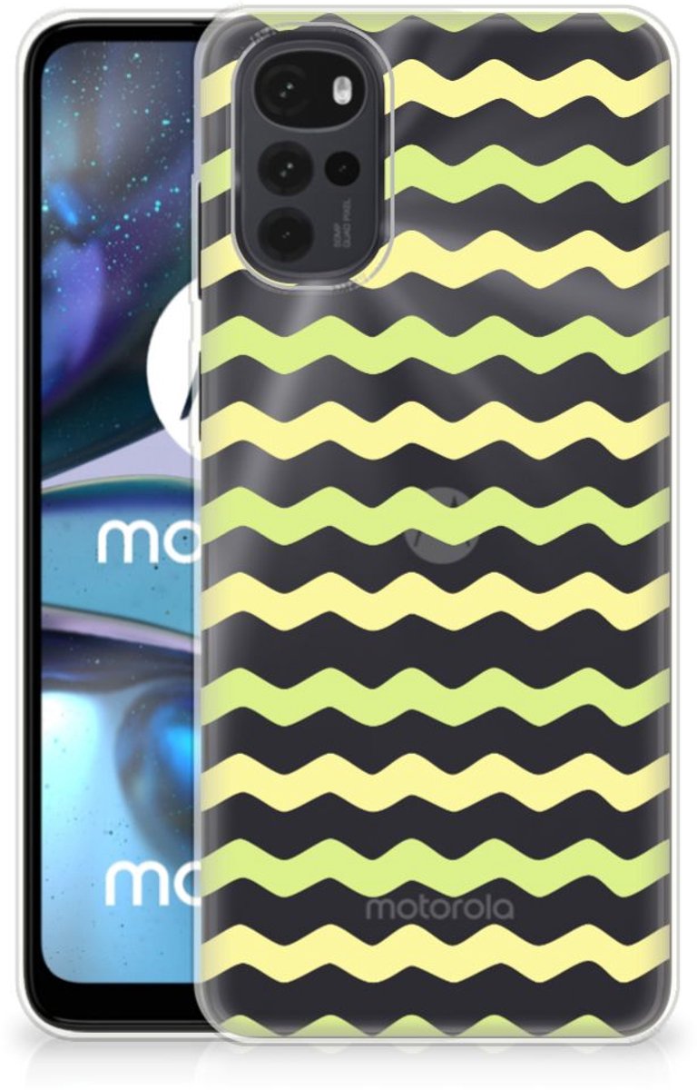 Motorola Moto G22 TPU bumper Waves Yellow