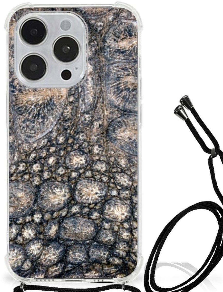 iPhone 14 Pro Max Case Anti-shock Krokodillenprint