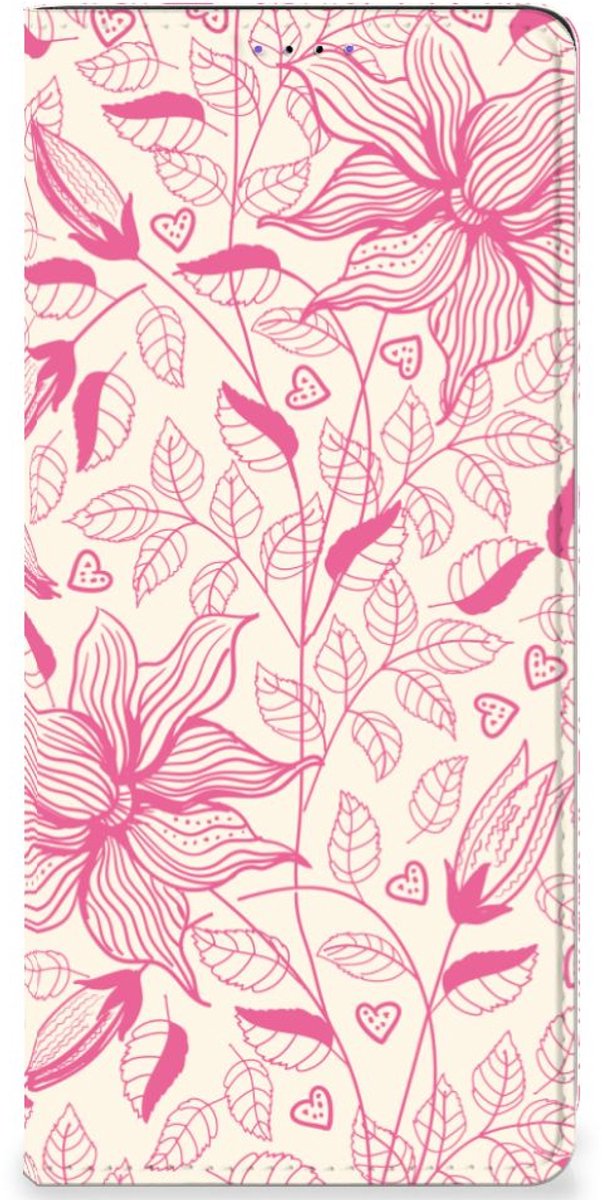 Samsung Galaxy A22 5G Smart Cover Pink Flowers