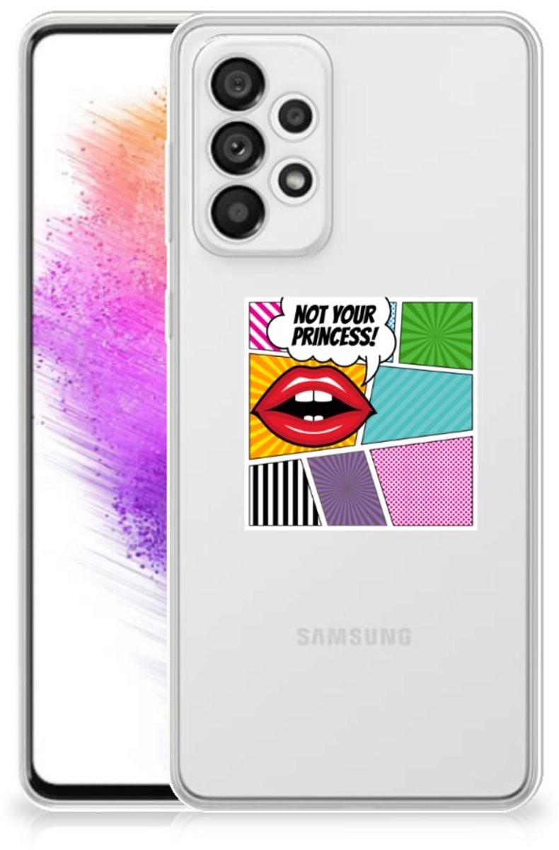 TPU Hoesje voor Samsung Galaxy A73 5G Silicone Back Cover Popart Princess