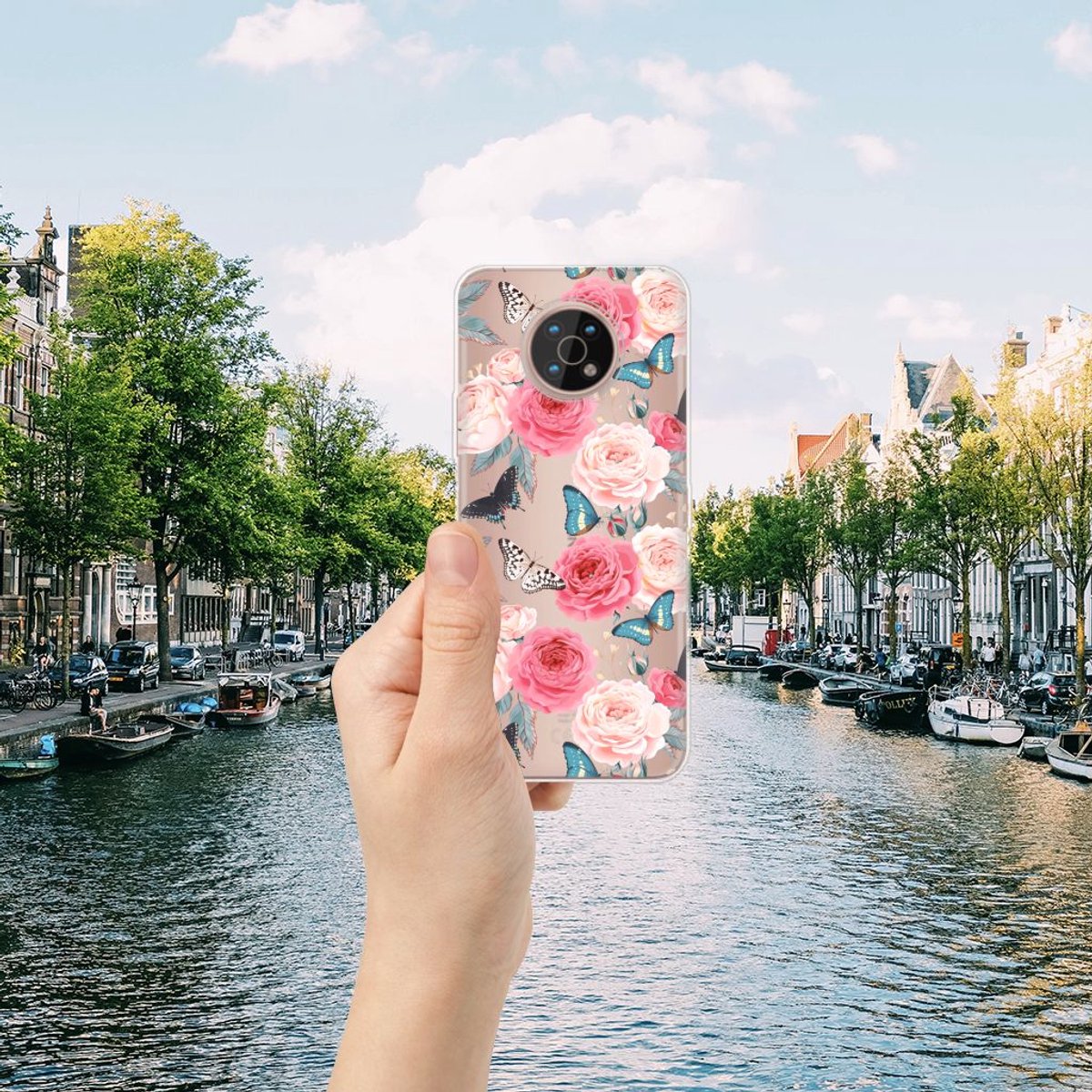 Nokia G50 TPU Case Butterfly Roses
