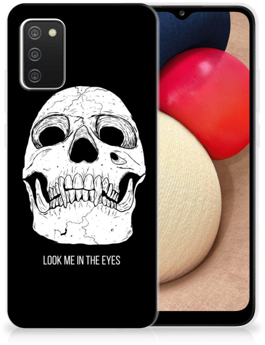 Silicone Back Case Samsung Galaxy A02s Skull Eyes
