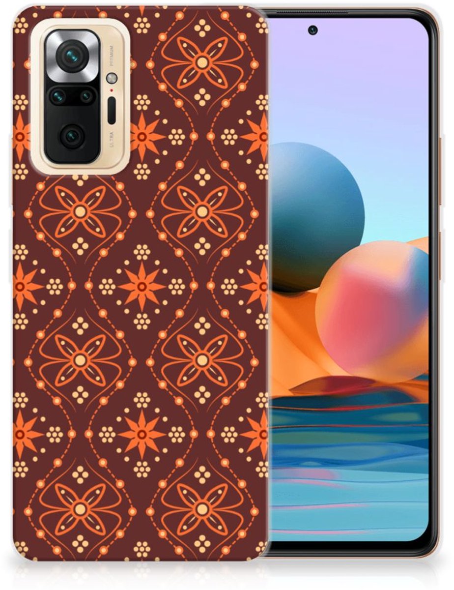 Xiaomi Redmi Note 10 Pro TPU bumper Batik Brown