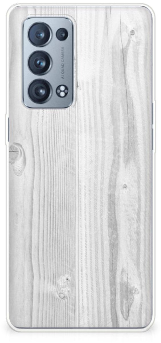 OPPO Reno 6 Pro Plus 5G Bumper Hoesje White Wood