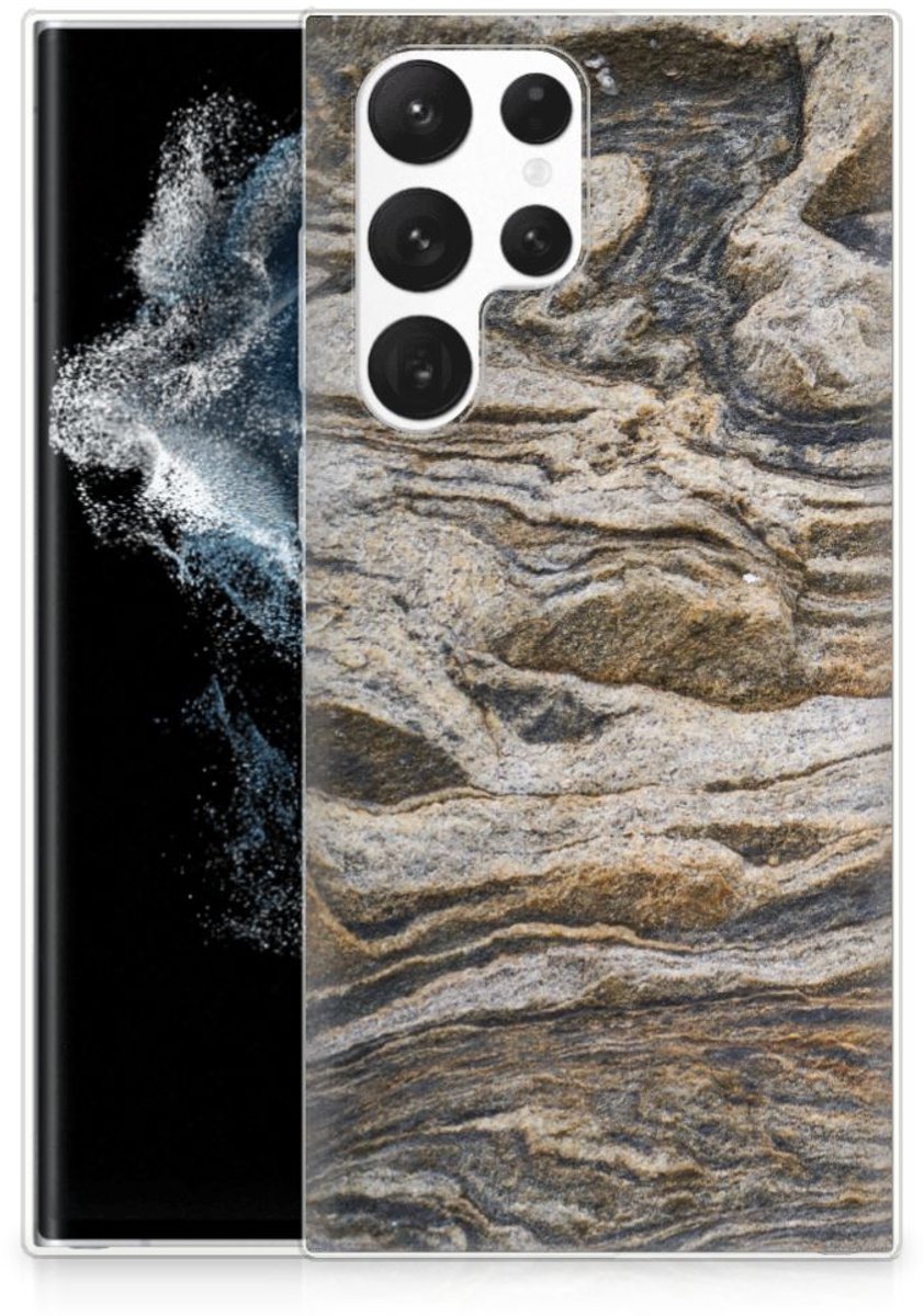 Samsung Galaxy S22 Ultra TPU Siliconen Hoesje Steen