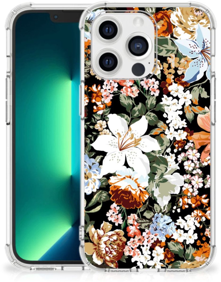 Case voor iPhone 13 Pro Max Dark Flowers