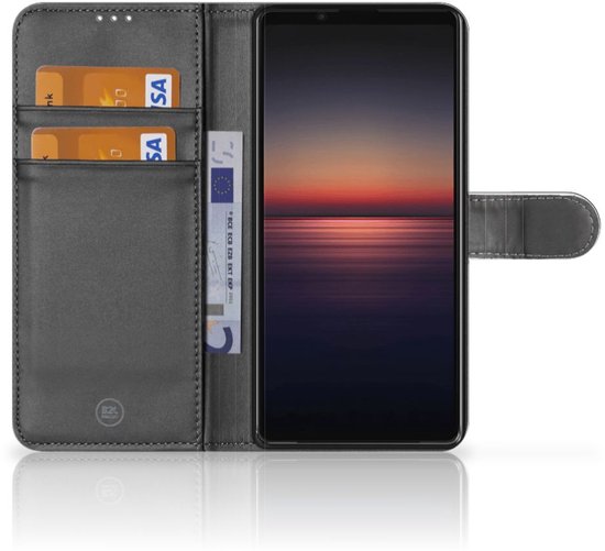 Portefeuille Sony Xperia 1 II Téléphone Portable Couverture Standing pour Gorille