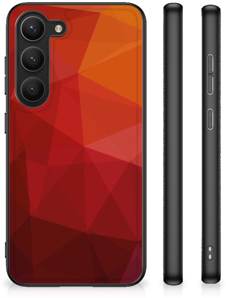 Backcover voor Samsung Galaxy S23 Polygon Red