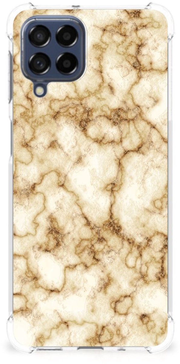 Samsung Galaxy M53 Anti-Shock Hoesje Marmer Goud