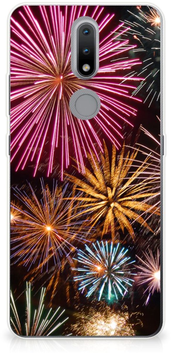 Nokia 2.4 Silicone Back Cover Vuurwerk