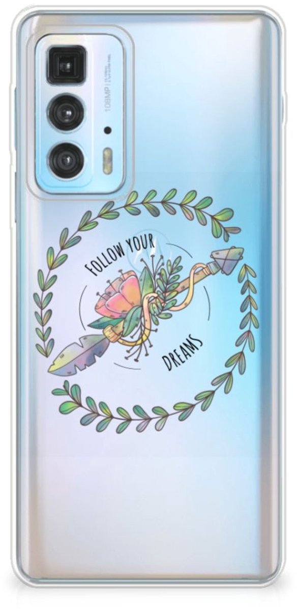 Motorola Edge 20 Pro Telefoonhoesje met Naam Boho Dreams