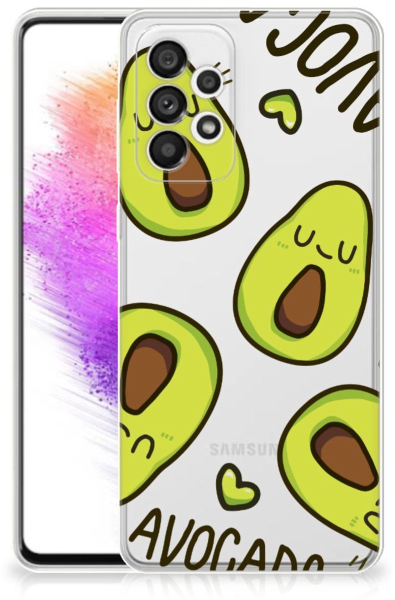 Samsung Galaxy A73 5G Telefoonhoesje met Naam Avocado Singing