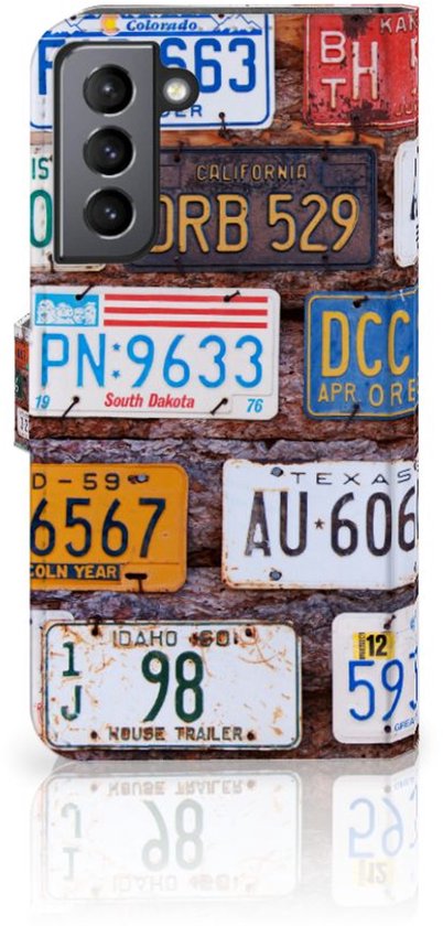 Étui portefeuille pour téléphone portable Samsung Galaxy S21 FE Plaques d'immatriculation