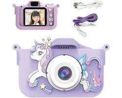 KYDDOI Digitale Kindercamera - Kindercamera HD 1080P - 1080P video - met 16GB micro sd kaart - met MP3 en spelfuncties - Fototoestel Voor Kinderen - paars
