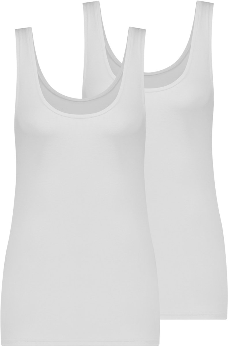 MWTS Hemd Dames - 2-pack - Slim Fit - Singlet - Maat M - Wit