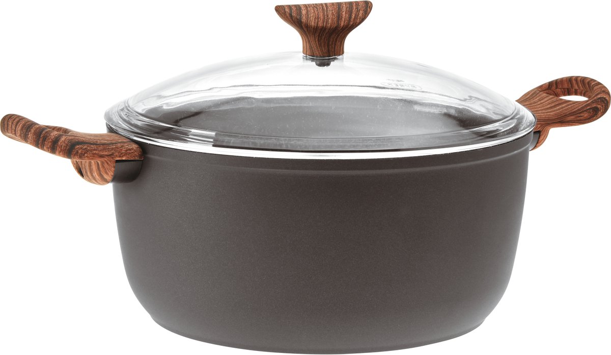Sambonet Braadpan Rock 'n' Rose Zwart - Ø 24 cm / 4.5 Liter