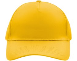 5 panel baseball pet goud geel