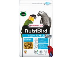 Nutribird Gold Eivoer - Droog Eivoer Grote Parkieten 800g - Verrijkt met Gammarus en Rozenbottel