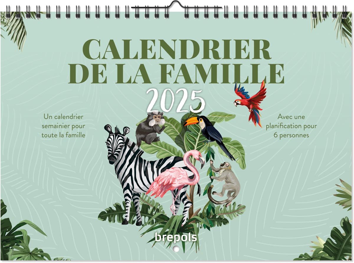 Brepols gezinskalender weekoverzicht, Franstalig, 2024