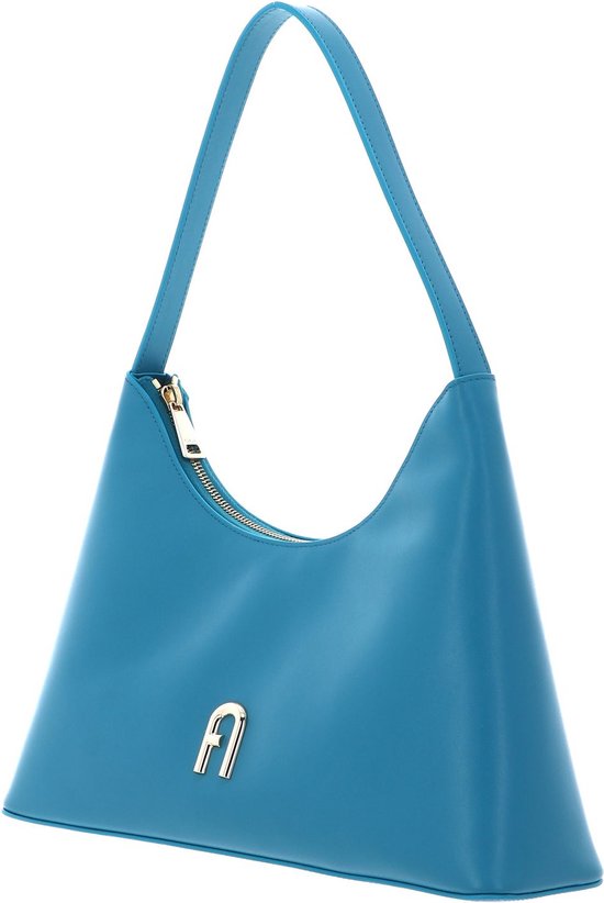 FURLA Cuir Sac à épaule Diamante Shoulder Bag Turchese Bleu