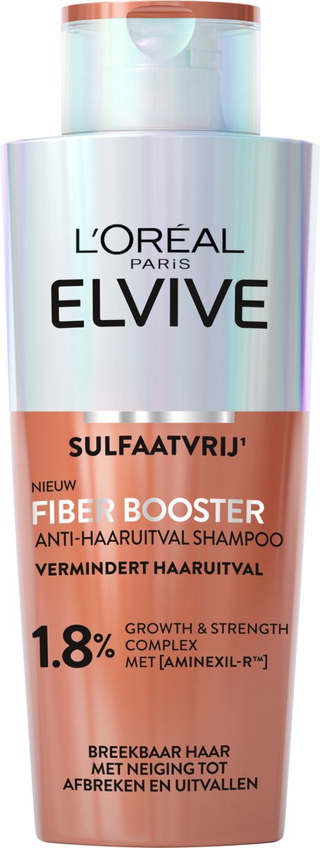L'Oréal Paris Elvive Fiber Booster Anti-Haaruitval Shampoo - Vermindert haaruitval - Voor breekbaar haar met neiging tot afbreken en uitvallen - 200ml
