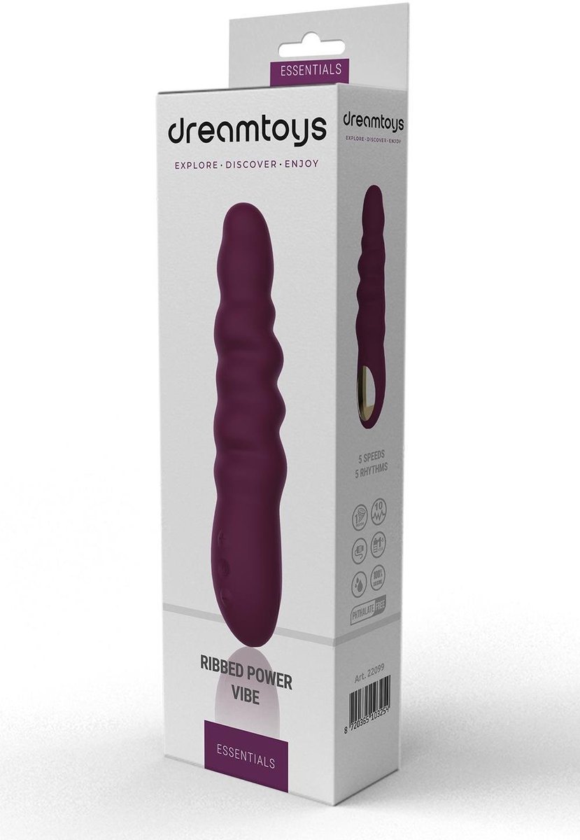 Goedkoopste Dreamtoys - Essentials - Geribbelde vibrator