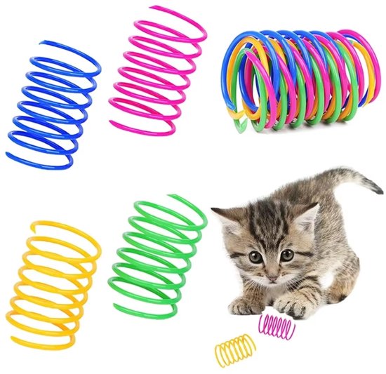 Actie4you® - Kattenspeelgoed - Kattenveertjes - Katten Spring Veertjes - Springveertje - Kattenveertje - Set van 4