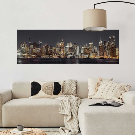 New York skyline at night (Assaf Frank) - Affiche 158 x 53 cm