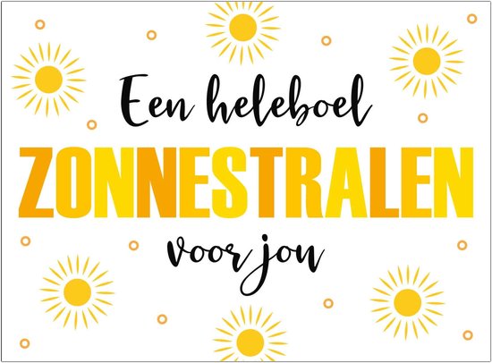 Wenskaart een heleboel zonnestralen voor jou