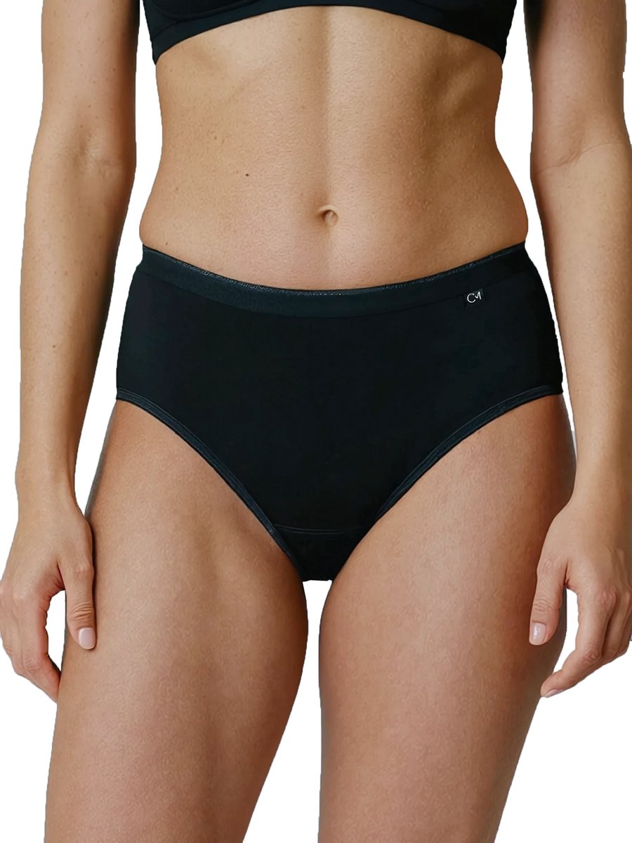 CM Casy Miller Casy Miller 4-pack Modal dames heup slip - Kelly midi brief - Heup dames onderbroeken - Beste dames ondergoed - Zwart / L