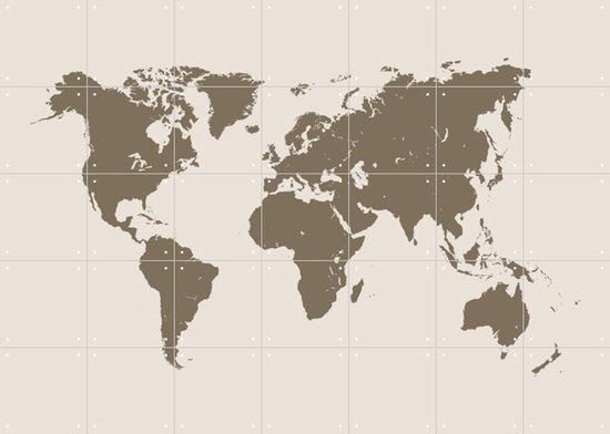 Carte du monde IXXI or, Art in Map - 140 x 100 cm - Outil de suspension gratuit - Grande Décoration murale et affiches - Illustrations, Graphisme, Abstrait,