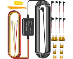 USB-C Display Dash Cam Hardwire Kit - Dashboard Camera Car Charger Cable Kit - 12V naar 5V kabel voor dashcam met laagspanningsbeveiliging voor zekeringen