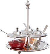 Untersetzer BRÜGGE Edzard silber 6er Set d 9 cm