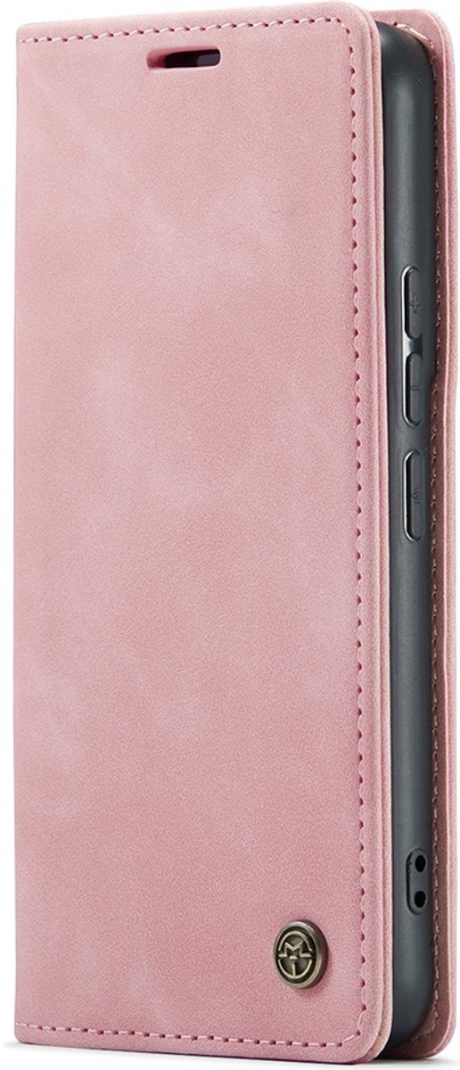 CaseMania Bookcase hoesje geschikt voor Samsung Galaxy S24+ - Effen Roze - Kunstleer