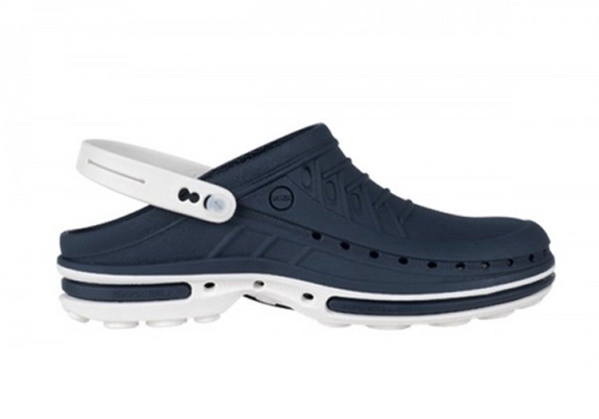 Wock Medische Klomp Clog Steri-Tech Wit Marineblauw