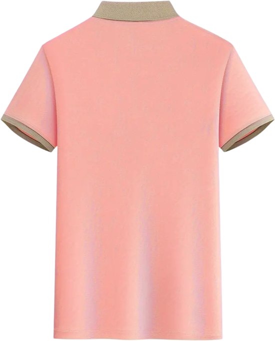 Livano Golf Shirt Heren - T-shirt - Golfkleding - Golfen - Golf Accessoires - Polo Shirt - Roze - Maat XL van Livano — afbeelding 3