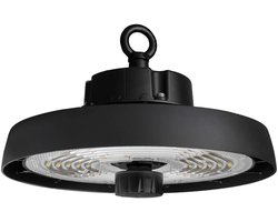 Luminaire industriel LED 100 W avec détecteur – Classe énergétique A – Angle de diffusion de 120° – Puissance de 192 lm/W – Température de couleur de 6 000 K – Indice de protection IP65 – Intensité variable – Garantie de 5 ans