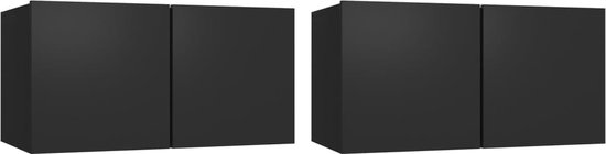 vidaXL Tv-meubel 150x30x44,5 cm bewerkt hout zwart