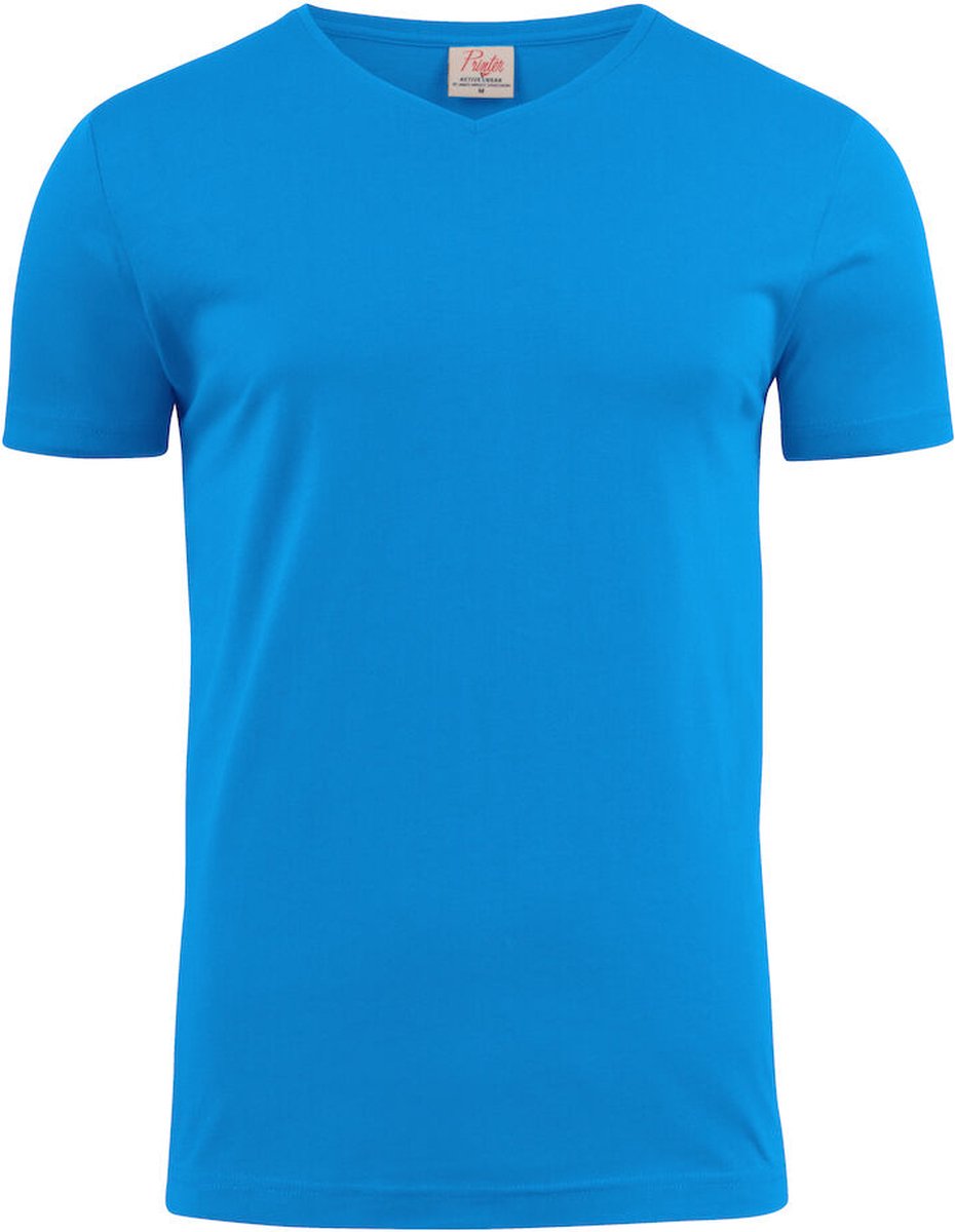 Printer T-shirt Heavy V-hals man 2264024 Oceaanblauw - maat 5XL
