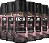 AXE Fine Fragrance Collection Premium Deodorant Bodyspray - Cocoa Velvet - 6 x 150 ml - Voordeelverpakking