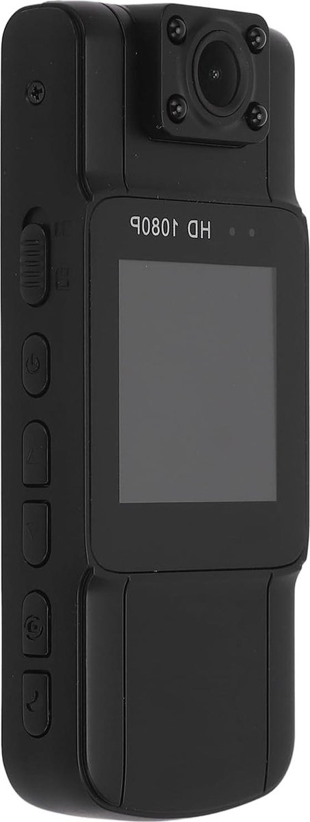 128 GB Draaibare Mini Camera Camcorder Spy Camera met Nachtzicht - Draagbare Politie Body Cam voor Sport Wetshandhaving Bewaker