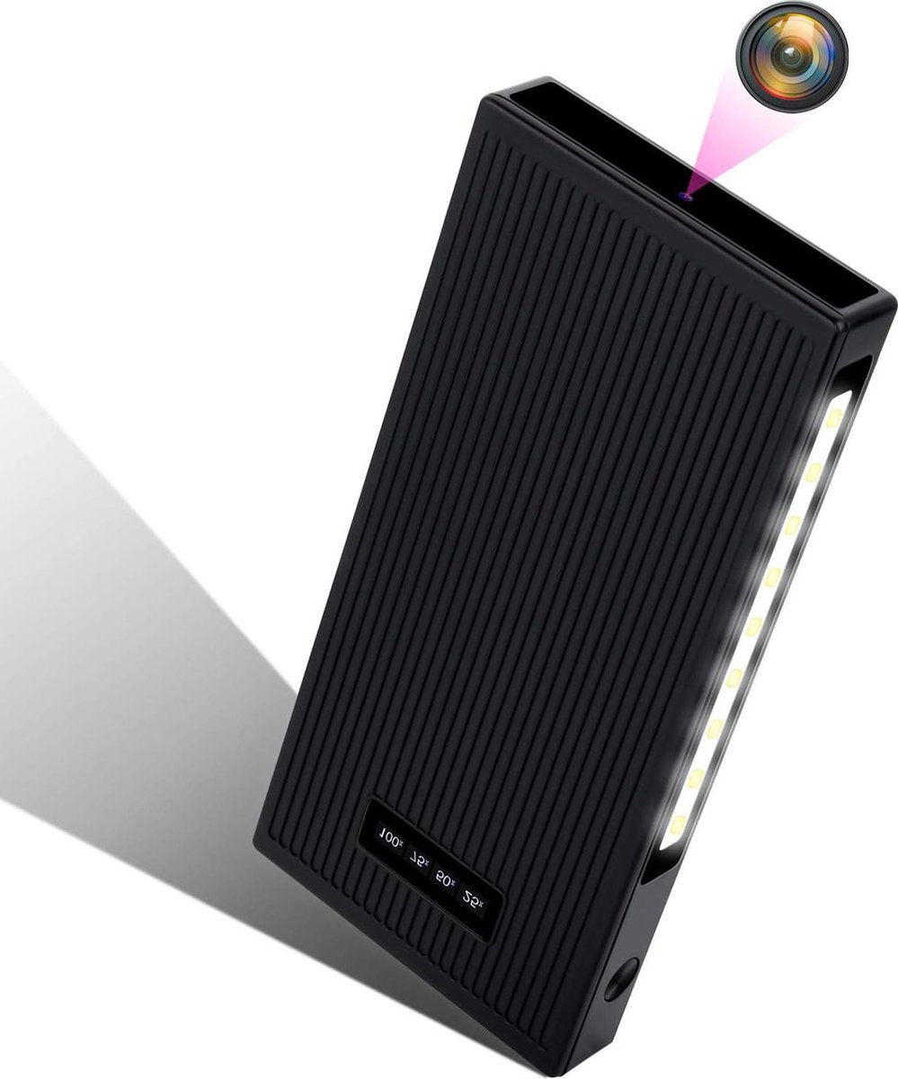 32 GB Mini Bewakingscamera 1080p - Draagbare Kleine Camera's met Bewegingsmelder - Nachtzicht - Herbruikbaar - 10.000 mAh