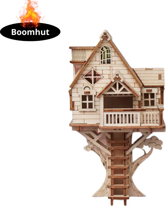 Livano Bouwpakket Hout - Kinderen - Volwassenen - Bouwpakketten Volwassenen - Boot - Houten Puzzel - 3D - Boomhut