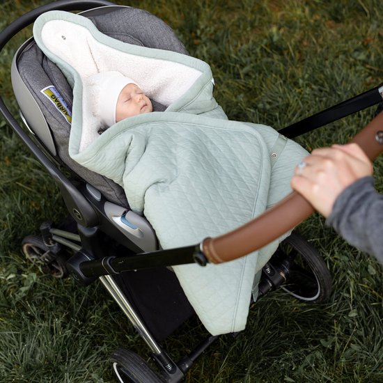 BEMINI Voetenzak - Biside 0-12m - Warme gewatteerde teddy - Lunar van Bemini — afbeelding 3