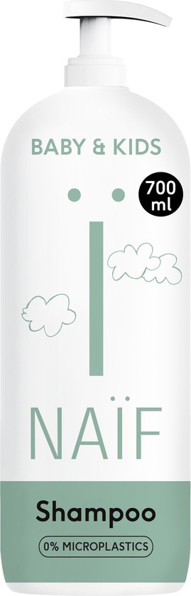 Naïf Verzorgende Shampoo Pompfles - Baby's & Kinderen - XXL Verpakking - Mild Reinigend - Zacht - 700ml