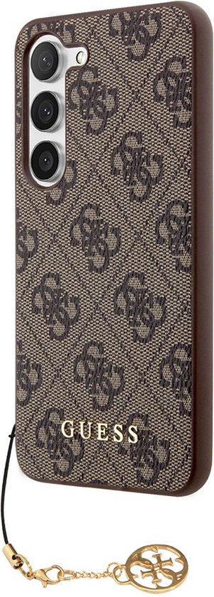Guess 4G Charms Back Cover - Geschikt voor Samsung Galaxy S23 (S911) - Bruin