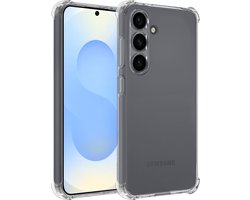 Hoesje - Geschikt voor Samsung Galaxy S25 - Sterk & Shockproof - Siliconen Shock Case - Hoes Cover - Telefoonhoes - Transparant