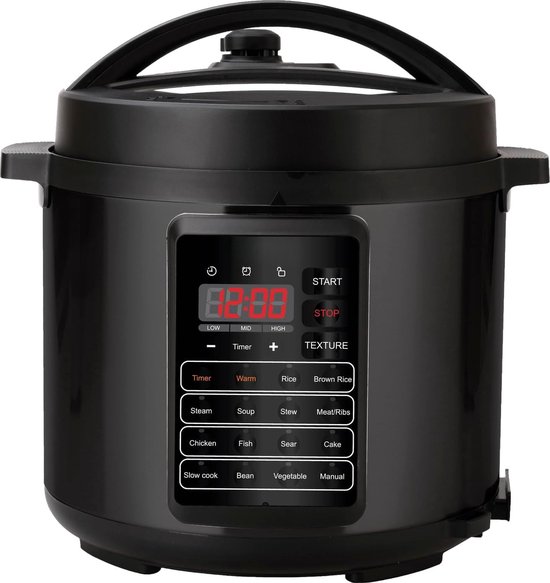 Breeze Slowcooker Programmeerbaar met Timer 60W Zwart - Slowcooker - €222,95